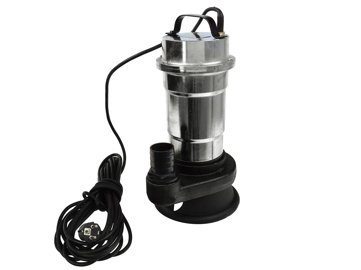 BSD Bomba de Aguas Sucias Sumergible con Trituradora, Cuerpo en Níquel/Hierro Fundido - Bomba de Inmersión para Aguas Residuales WQD 10-8-0,55-550W, 17 000L/h, Altura de Impulsiòn máx. 8m