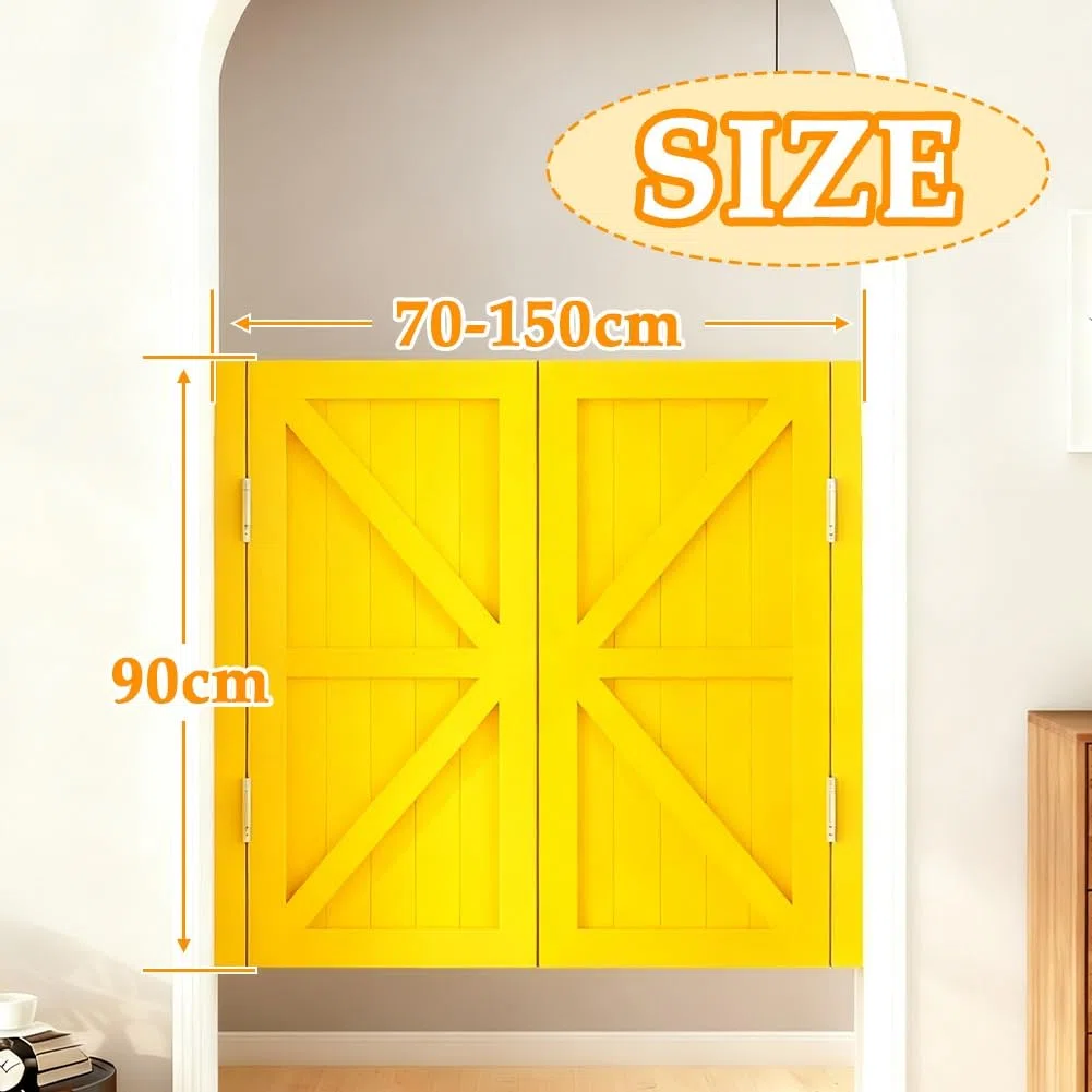Puerta Vaiven de madera de pino, Puertas de Salón oscilante, Puerta Abatible de Café, Puertas De Vaquero Madera Maciza, Cierre Automático, para Balcón, Cuarto de Guardarropas