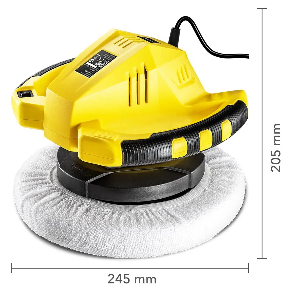 TROTEC Pulidora excéntrica PPOS 10-120 Pulidora Amoladora Pulidora Set Pulir Coches Barcos Suelos Potente motor de 120 W con alto rendimiento constante