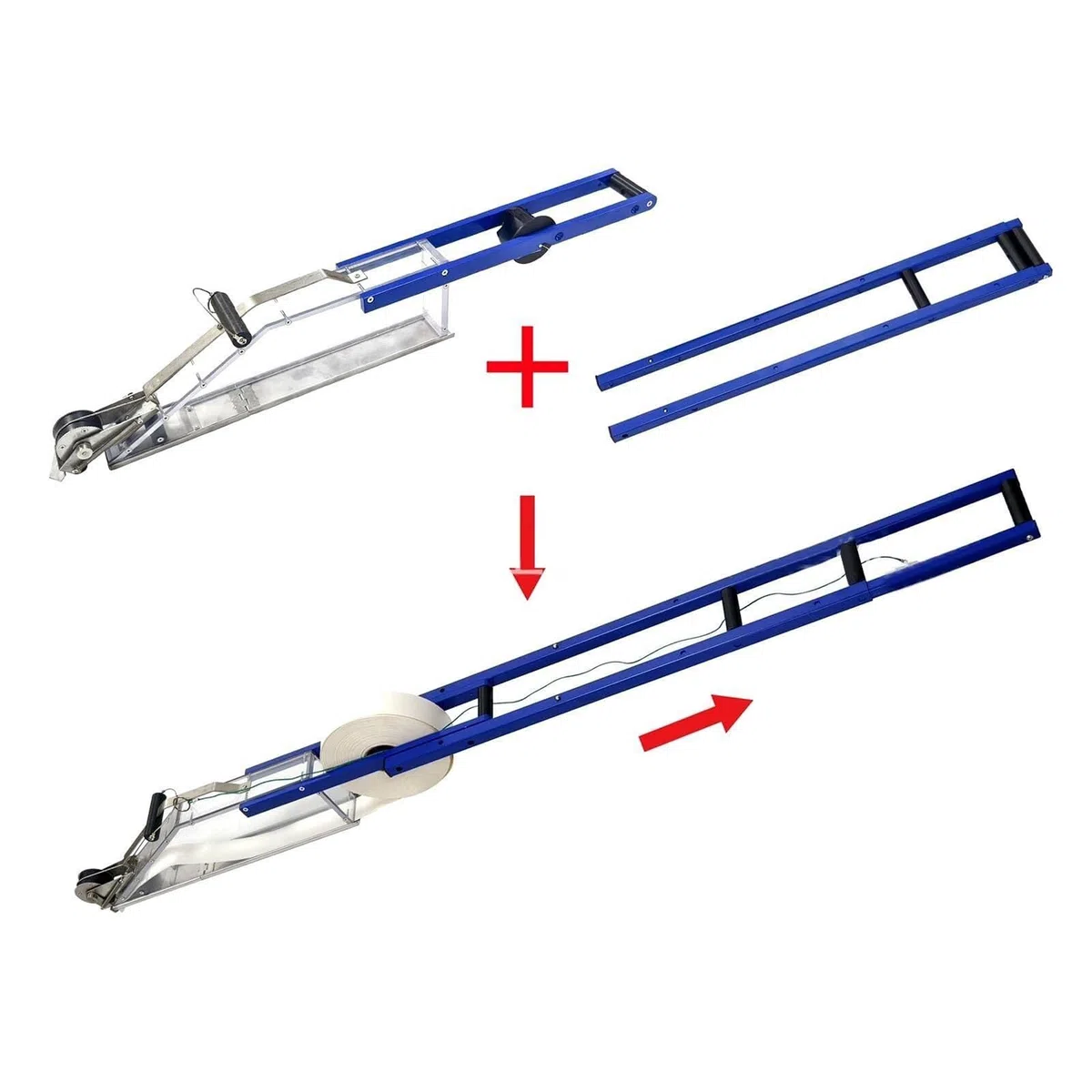 Herramienta de cinta para paneles de yeso, dispensador manual de barro con capacidad de 2,5 L y barra de extensión ajustable para acabado de costuras y parches