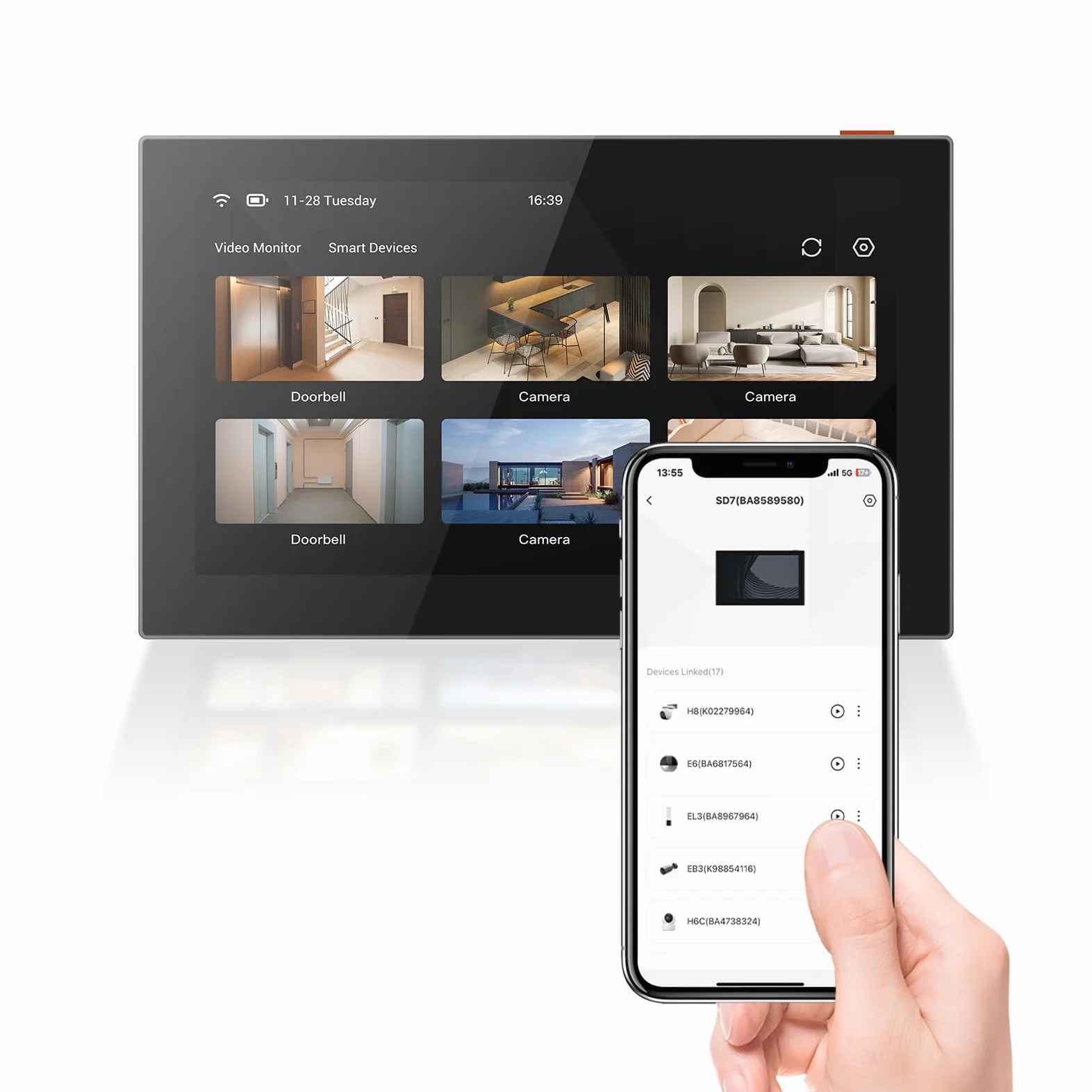 EZVIZ SD7 Monitor de Seguridad Inalámbrico 7'' Pantalla Táctil Inteligente