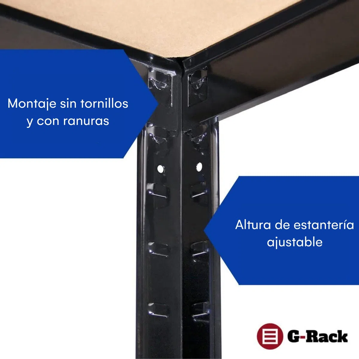 Estante de Almacenamiento para Garaje: 180 cm x 120 cm x 45 cm | Negro - 5 Estantes | 175 kg de carga cada balda (Capacidad para 875 kg) | Estantería para Garaje Muy Resistente - 5 Años de Garantía