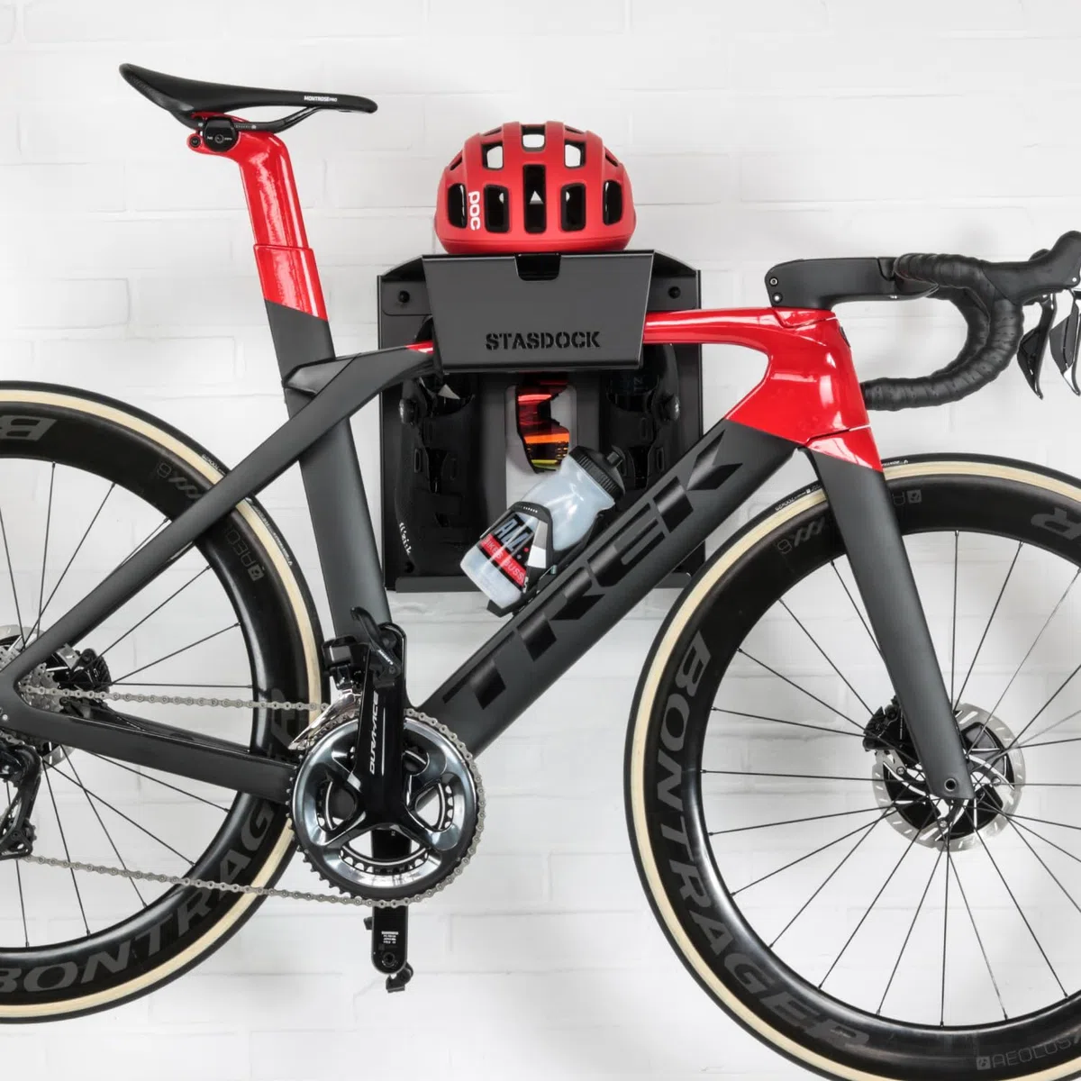Stasdock Elegante Soporte de Pared Bicicleta - Colgador para Bicicletas Porta Bici - Gancho Elevador Bicicleta de Carretera