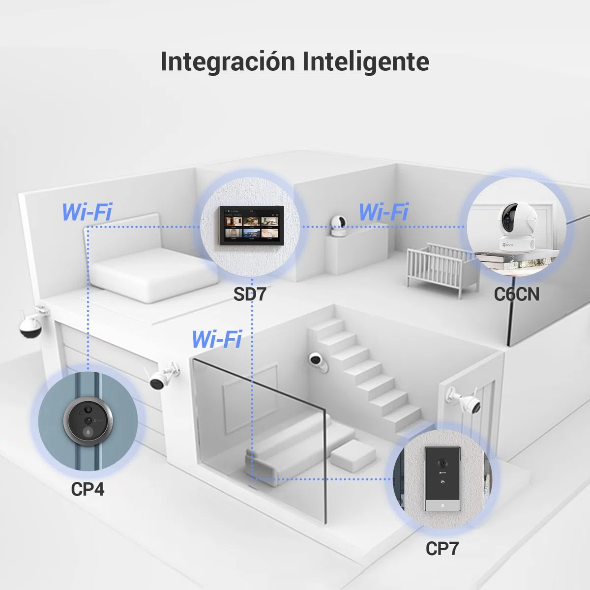 EZVIZ SD7 Monitor de Seguridad Inalámbrico 7'' Pantalla Táctil Inteligente
