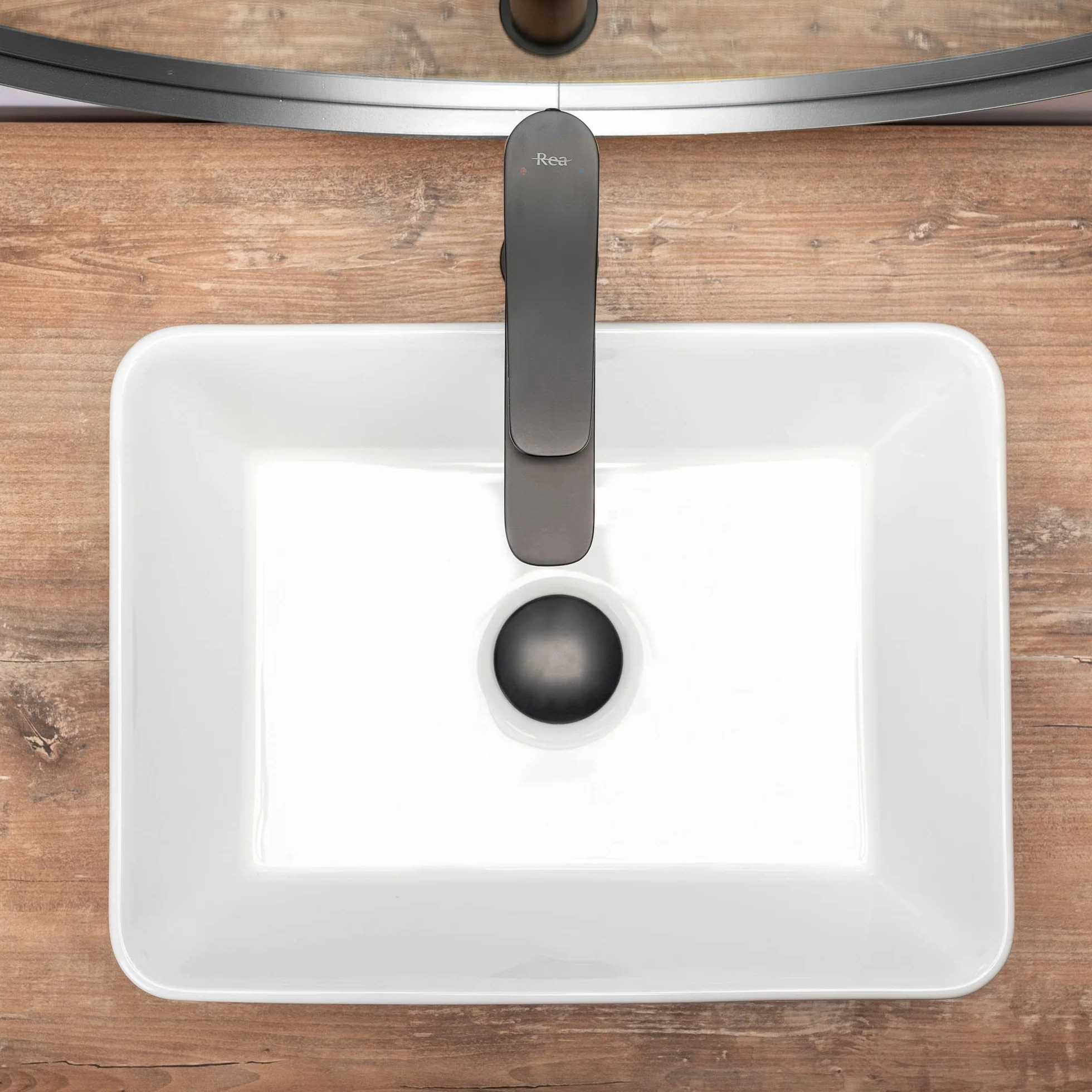 Rea Lavabo Sobre Encimera ANITA MINI Lavabo de baño de cerámica (Blanco)