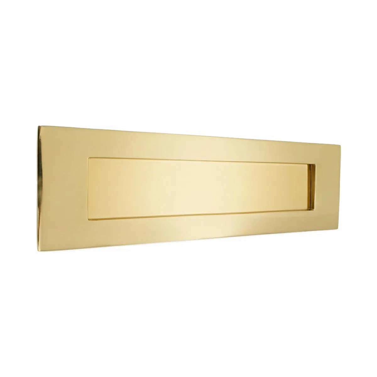 Infinity Decor Placa para buzón postal de estilo victoriano de 250 mm, latón pulido, ideal para puertas interiores y exteriores