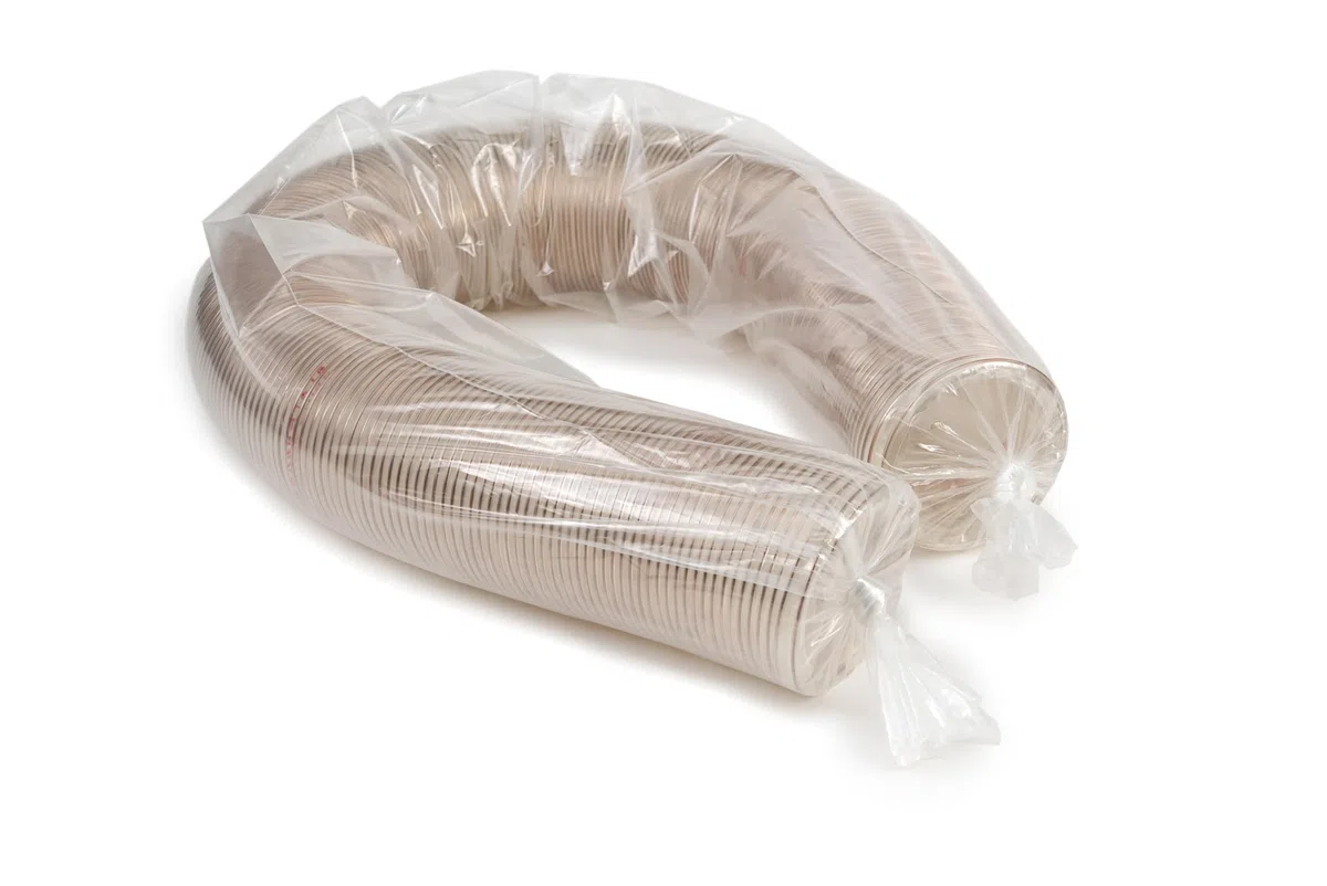 Gobeflex Air Pu. Manguera de aspiración y succión de Poliuretano con grosor de 0,45mm. Espiral de Cobre (60mm)