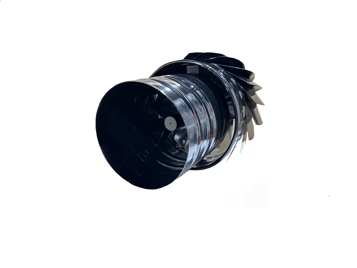 Sombrero para chimenea y estufas Extractor de humos Giratorio color Negro vitrificado diámetro 200mm