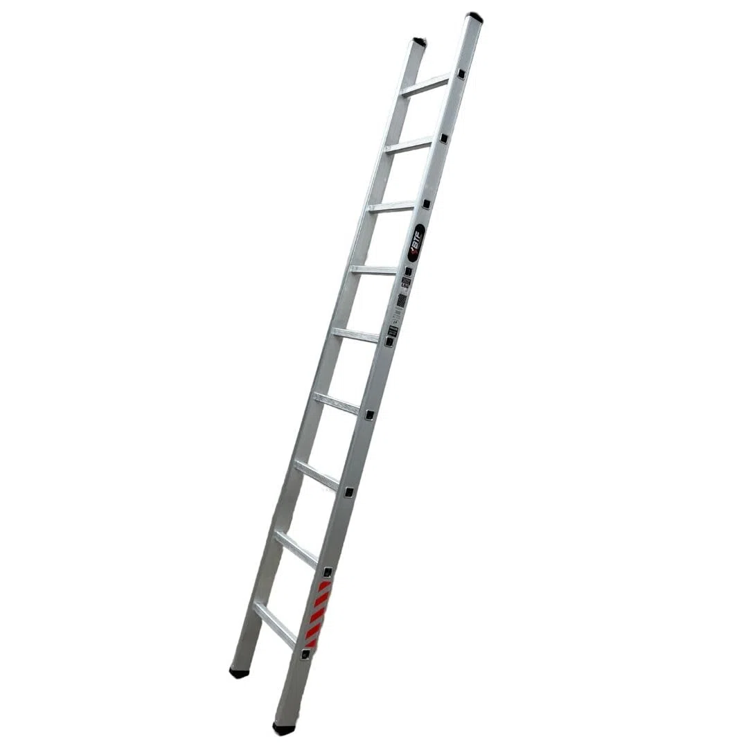 BTF Escalera de Apoyo en Aluminio - Escalera Simple 9 Peldaños, 2,5m, 1 Tramo, Ligera y Resistente, Certificada Carga Máx. 150 kg, Ideal para Obra y Hogar, Norma EN131.