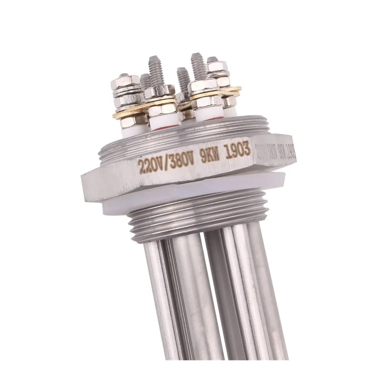 Resistencia eléctrica calefactora de rosca DN32 de 220 V/380 V, 9 kW y 1 1/4"(380V)