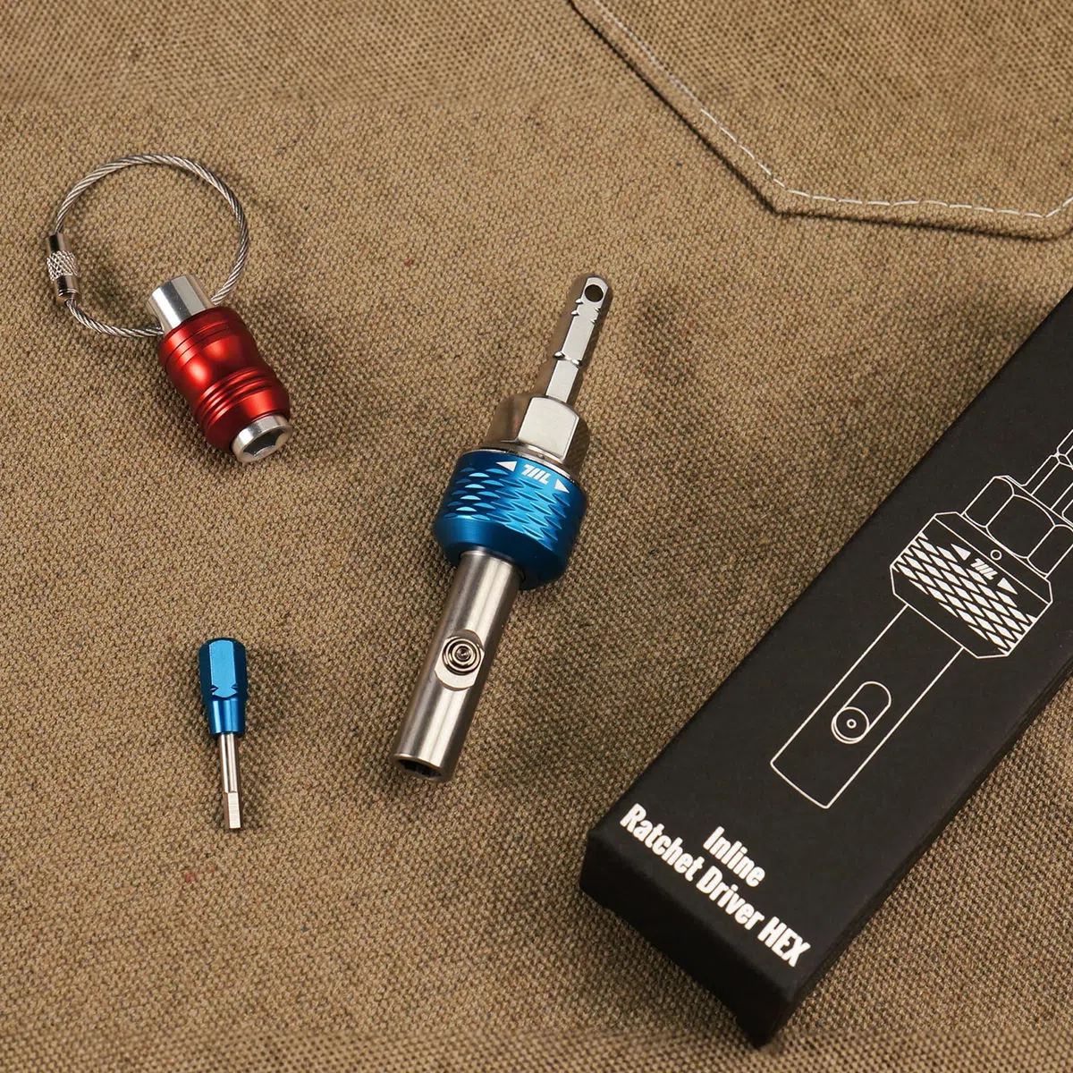 711L Destornillador de trinquete en línea HEX- compatible con destornilladores intercambiables estándar de 1/4 pulgadas y enchufe de 14 mm, para uso pesado de alto par