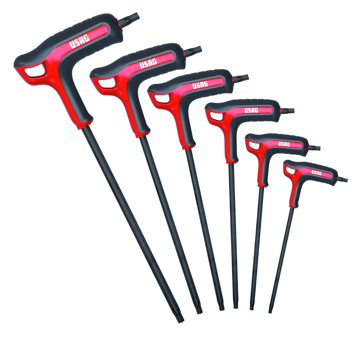 Usag U02800464 Serie de 6 llaves curvadas con empuñadura de tornillo con impresión TORX