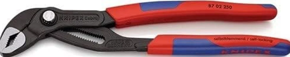 Knipex Cobra Slip-joint pliers - Alicates (Slip-joint pliers, 5 cm, 4,6 cm, Acero cromo vanadio, De plástico, Azul/Rojo)