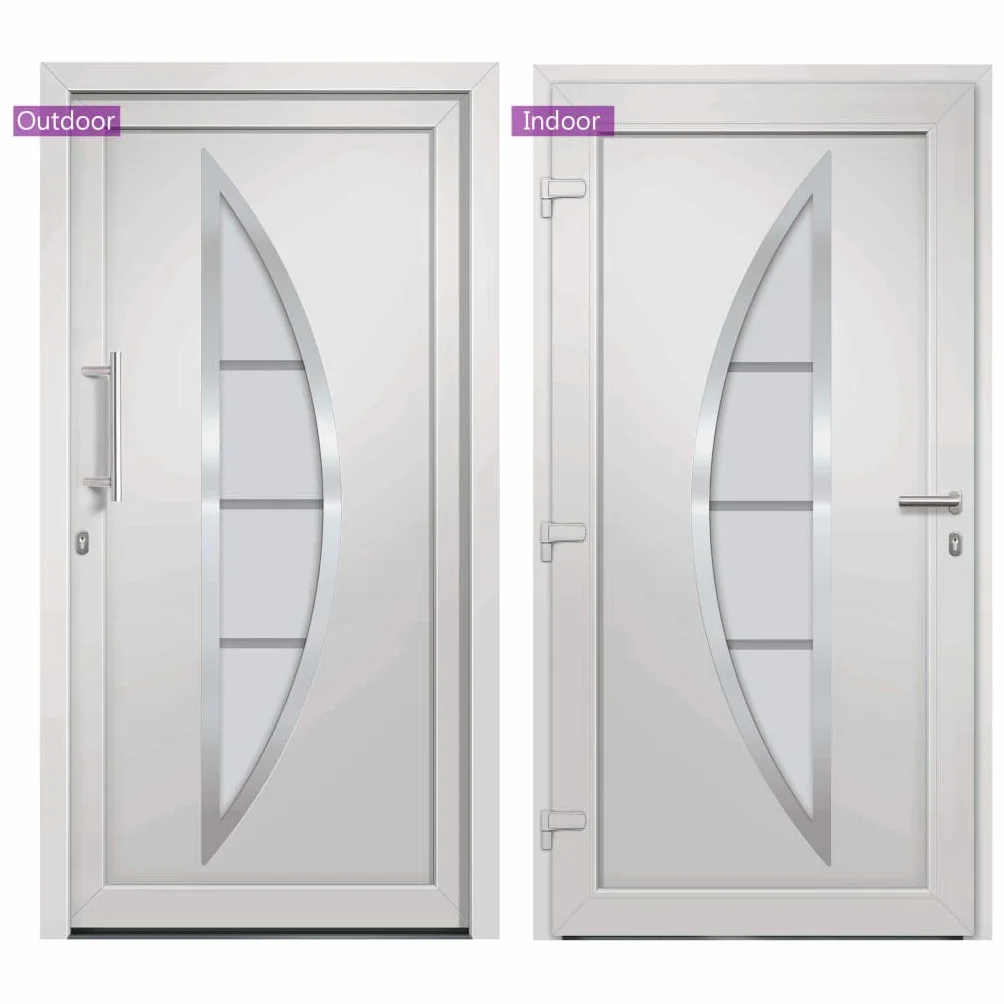 INLIFE Puerta de entrada blanca 98 x 200 cm, 50,8 kg, 279201