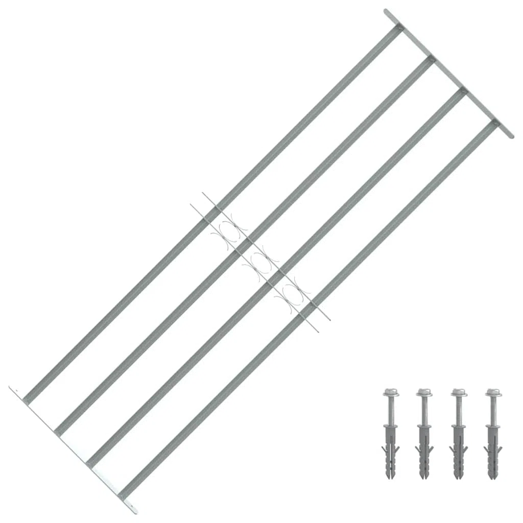 Genérico Reja de Seguridad Ajustable Ventana con 4 Barras 1000-1500 mm