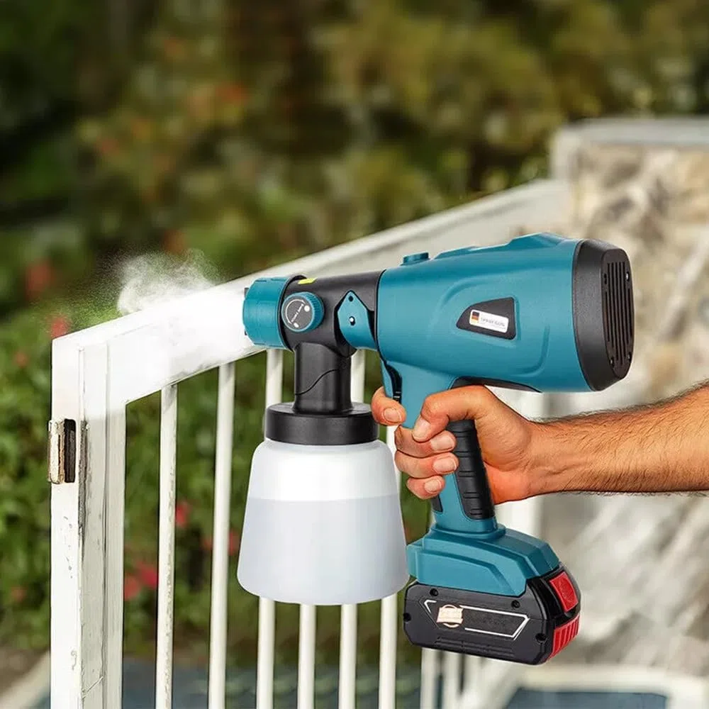 Pulverizador eléctrico inalámbrico con 3 modos de pulverización, 2 baterías de 48 V y depósito de 800 ml, aerógrafo para pintar pistola pulverizadora