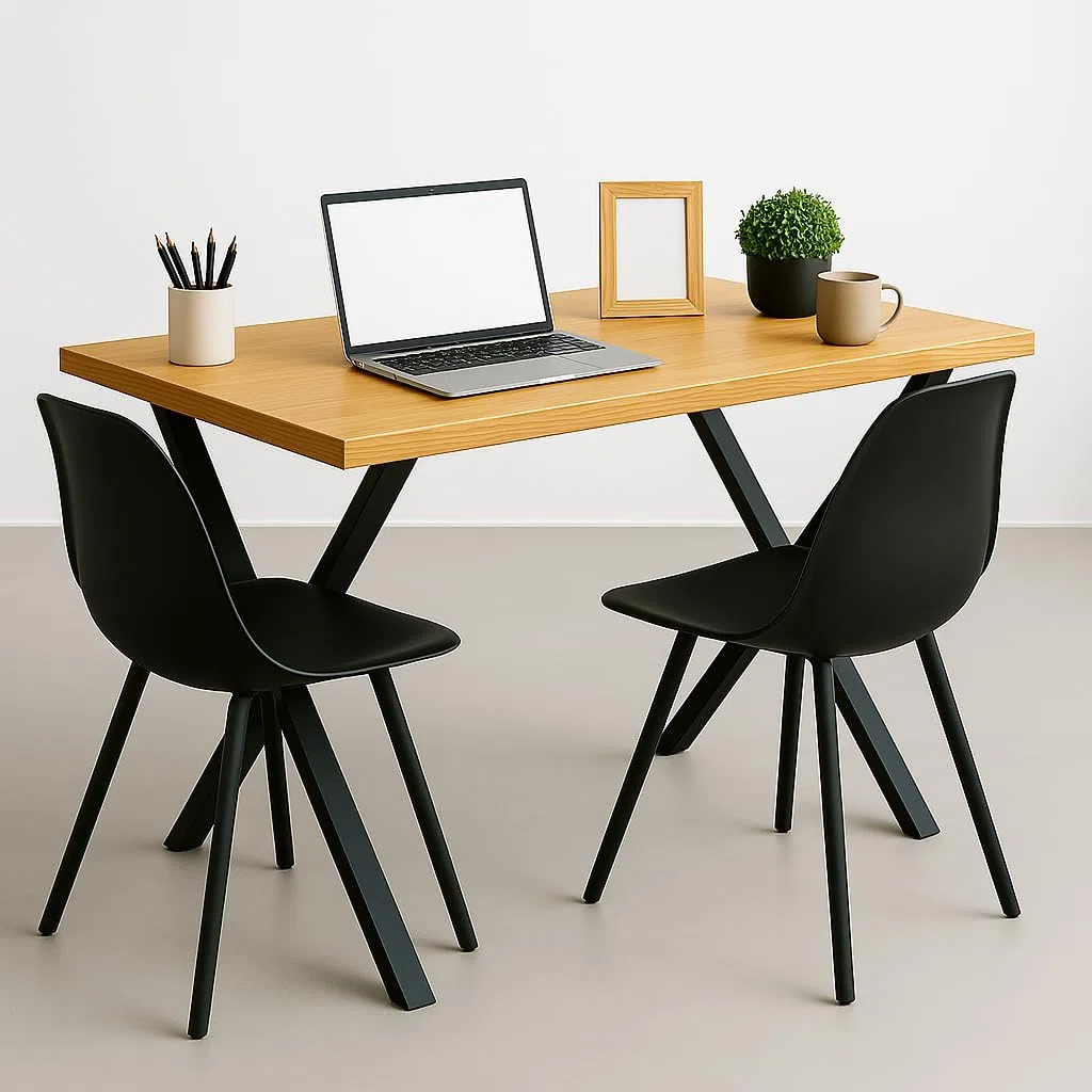 Patas para Mesa de Comedor | Negro | 58x71cm | 2 Unidades