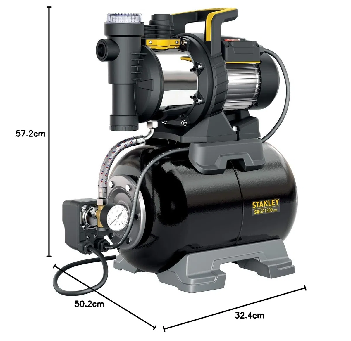 Stanley SXGP1300XFBE Bomba Autoaspirante con Caldera 1300 W 4200 l/h 50 m