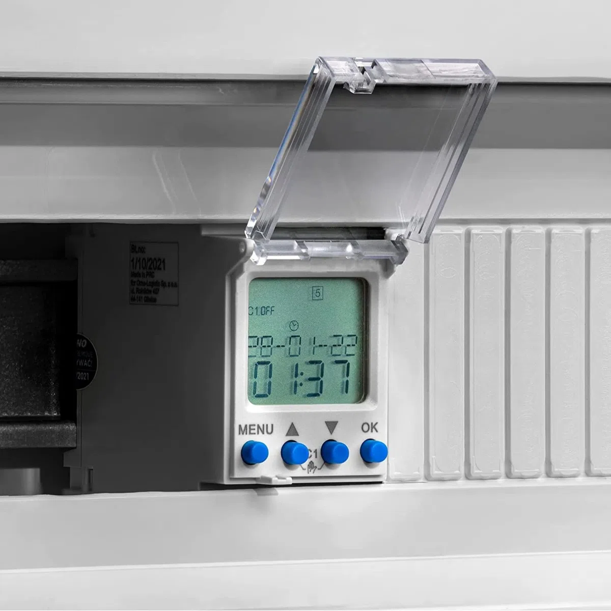 Temporizador digital LCD astronómico TH-35, 2 canales, 100 programas, 24 V, 230 V