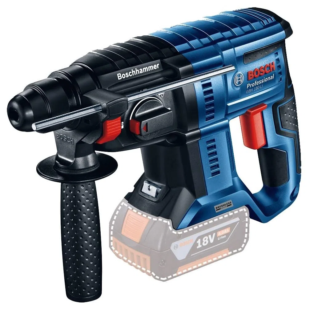 Bosch Professional 18V System GBH 18V-21 - Martillo perforador a batería (Brushless, 2,0 J, Ø máx. hormigón 21 mm, SDS plus, sin batería, en caja)
