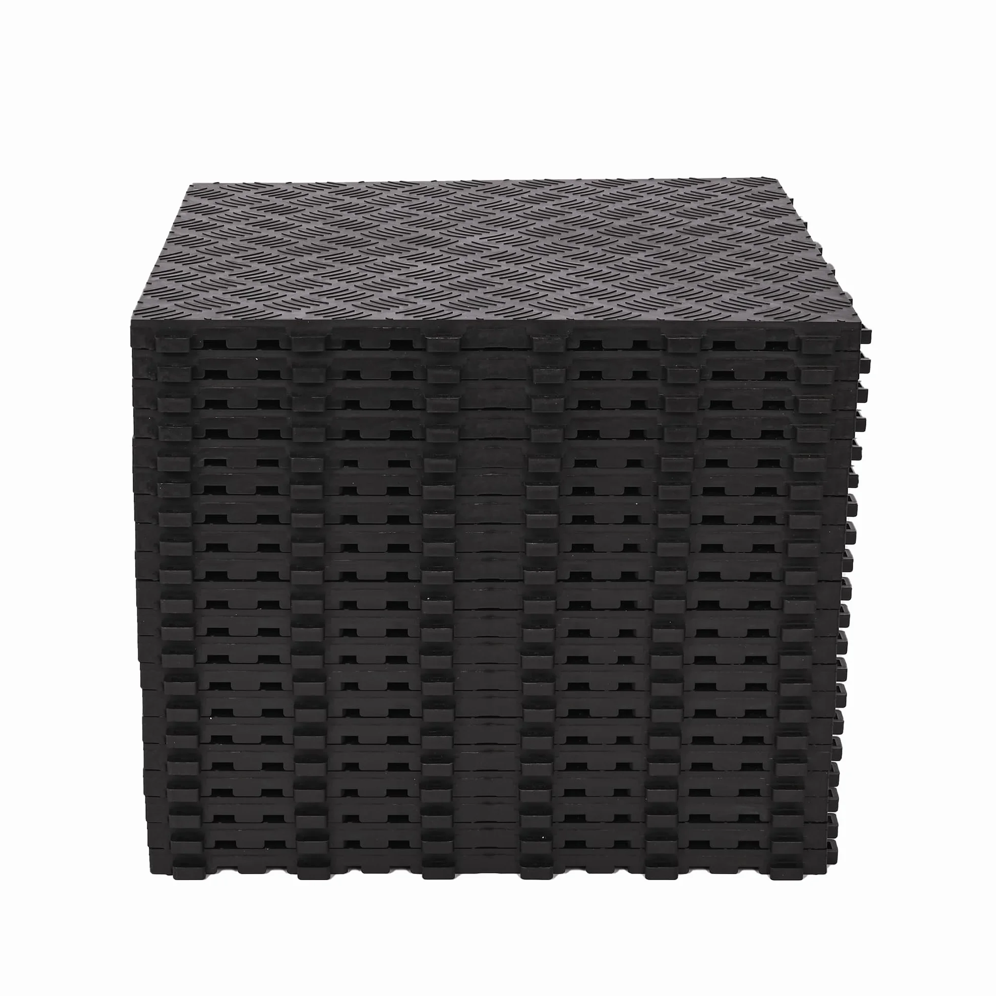 Nisorpa - Lote de 20 baldosas de suelo de garaje de PVC - 40 x 40 cm - encajables - Antideslizantes - Resistentes - Para taller - 18 mm de grosor - Negro