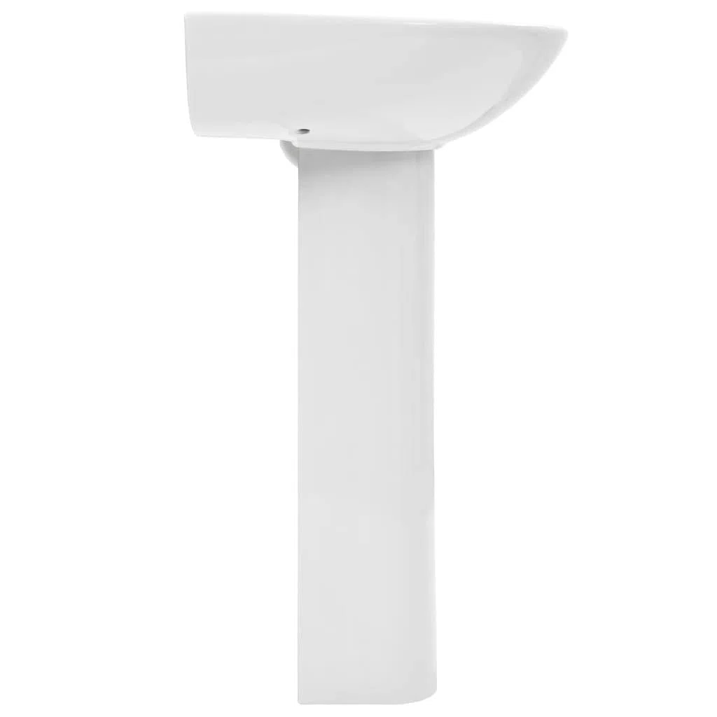 vidaXL Lavabo de Pie Cerámica Blanco 520x440x190 mm Muebles de Baño Grifería