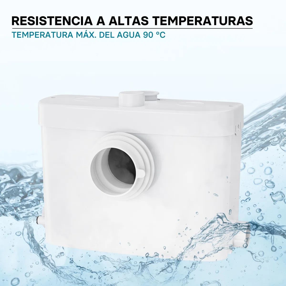 XPOtool Triturador Sanitario 3/1 con conexión frontal 450W vacuación aguas residuales y fecales WC