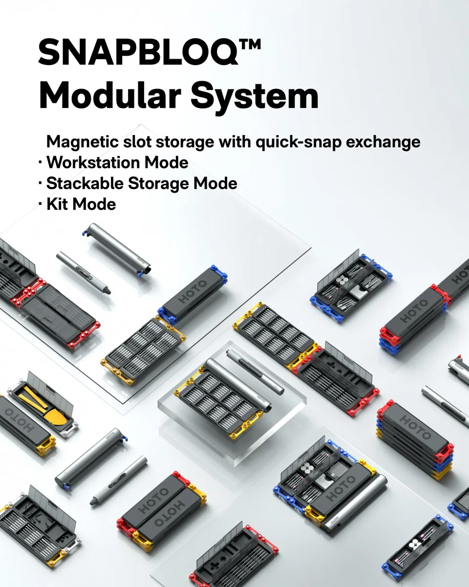 HOTO SNAPBLOQ R-A04 Mini Kit de Herramienta Rotativa Inalámbrica, Velocidad Variable de 22000 RPM, Juego de 38 Accesorios para Lijar, Grabar, Perforar, Pulir | Herramienta Eléctrica para Bricolaje