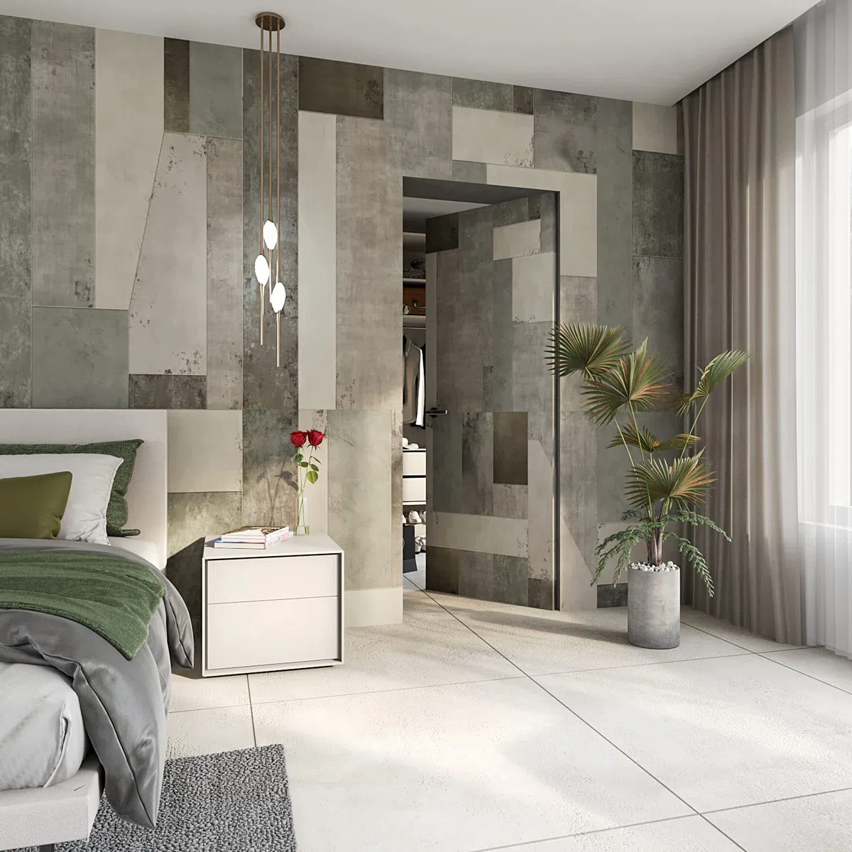 FIP, Puerta Rasante con Cerradura Magnética, A ras de pared para Albañilería o Yeso Laminado, Easy Wall Blanca en Entrega Inmediata, 70x210 cm, Empuja IZQ - Tira DER