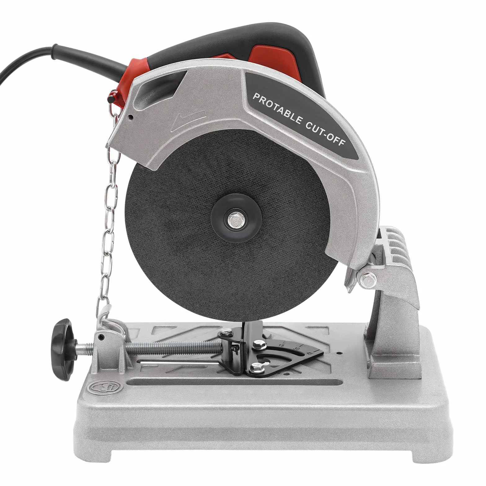 Sierra circular de 1200W, sierra de corte de metal 5200 rpm, espesor de corte (0-50mm), ángulo de corte (0-45°), sierra eléctrica de metal para cortar madera, acero, paredes, suelos (Rojo)