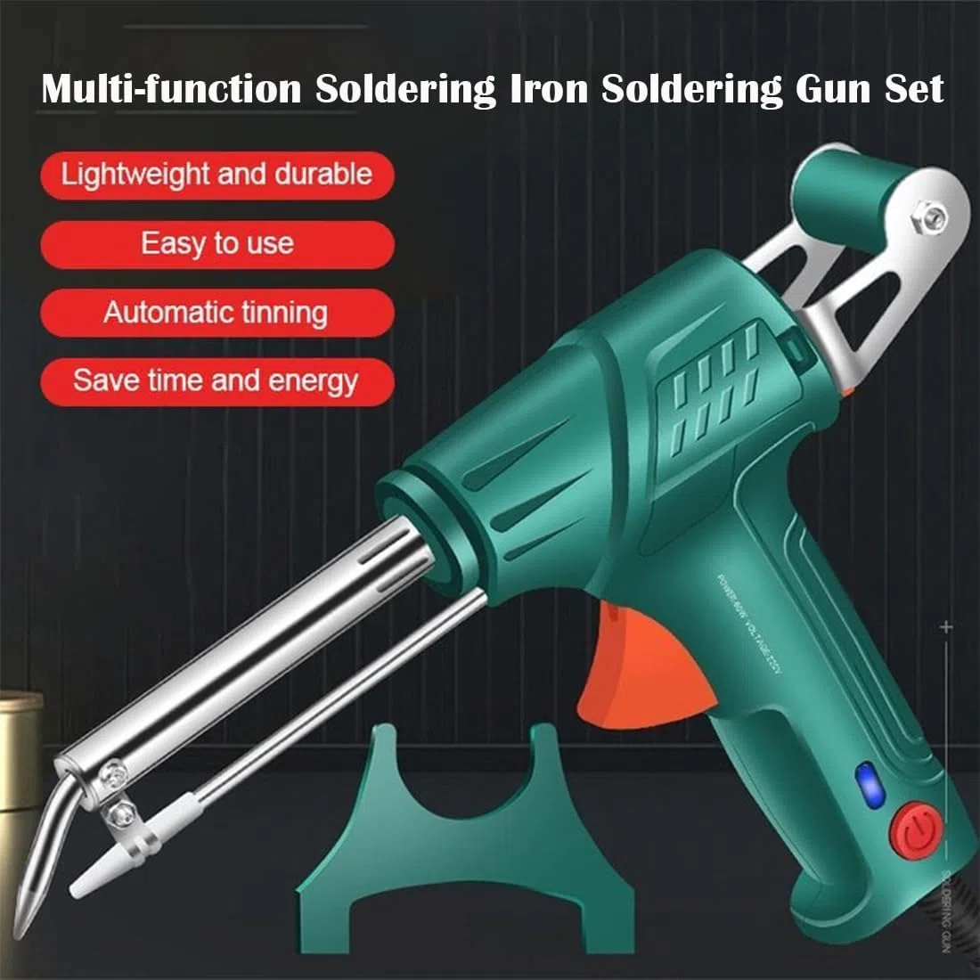 Internally Heated Industrial Laser Welding Tools, Industrial Laser Welding Machine, Portable Multi-Function Soldering Iron Soldering Gun, 3-in-1 with Rust Cutting/Removal/Welding (Green, External)
