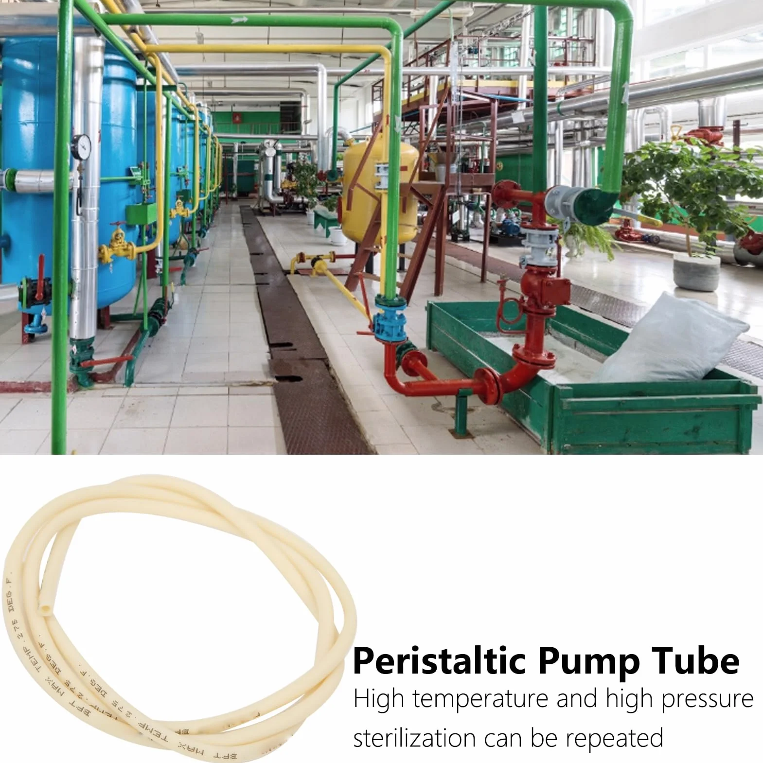 Generic Caucho de Tubo de Bomba Peristáltica BPT Resistente a Altas Temperaturas de 4 X 6 Mm para Tubería de Biorreactor