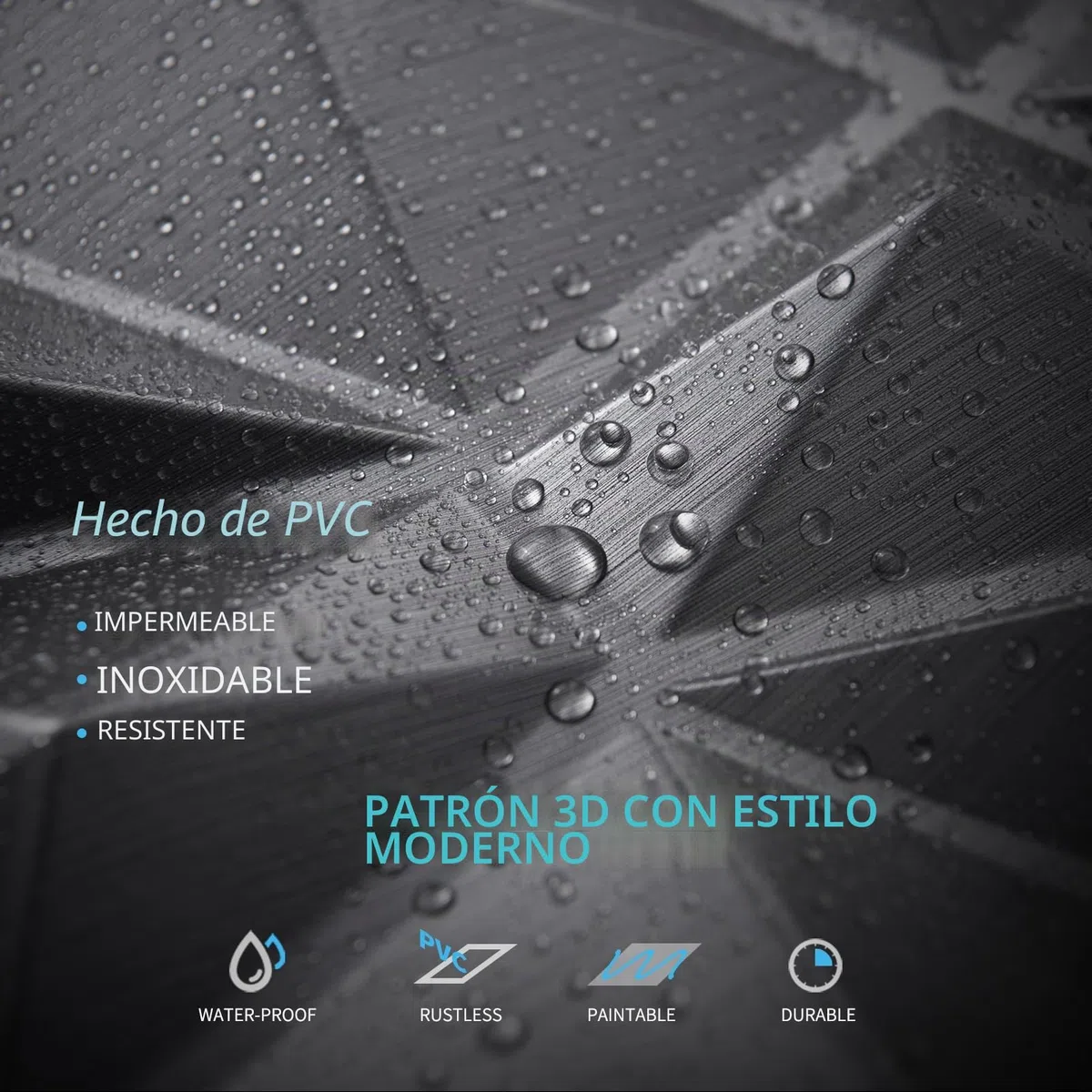 Art3d Paneles de diseño de diamante 3D para decoración de interiores, sala de estar, fondo de pared de TV, dormitorio, configuración de juegos, 30 x 30 cm, plateado, paquete de 33