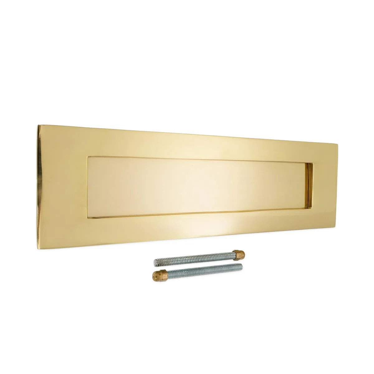 Infinity Decor Placa para buzón postal de estilo victoriano de 250 mm, latón pulido, ideal para puertas interiores y exteriores