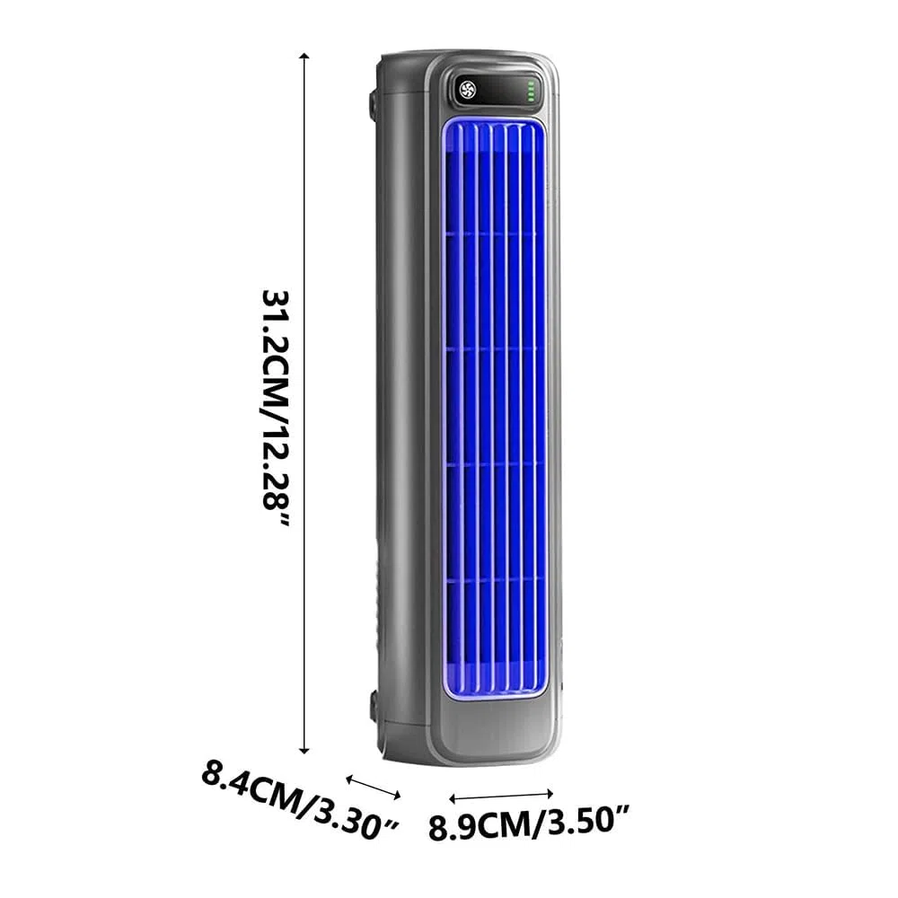 Libiyi Cooling Ace, Outfany Cooling Ace, ventilador de refrigeración de aire acondicionado portátil con 3 velocidades y pantalla táctil LED, escritorio para dormitorio/oficina/cocina/baño (beis)