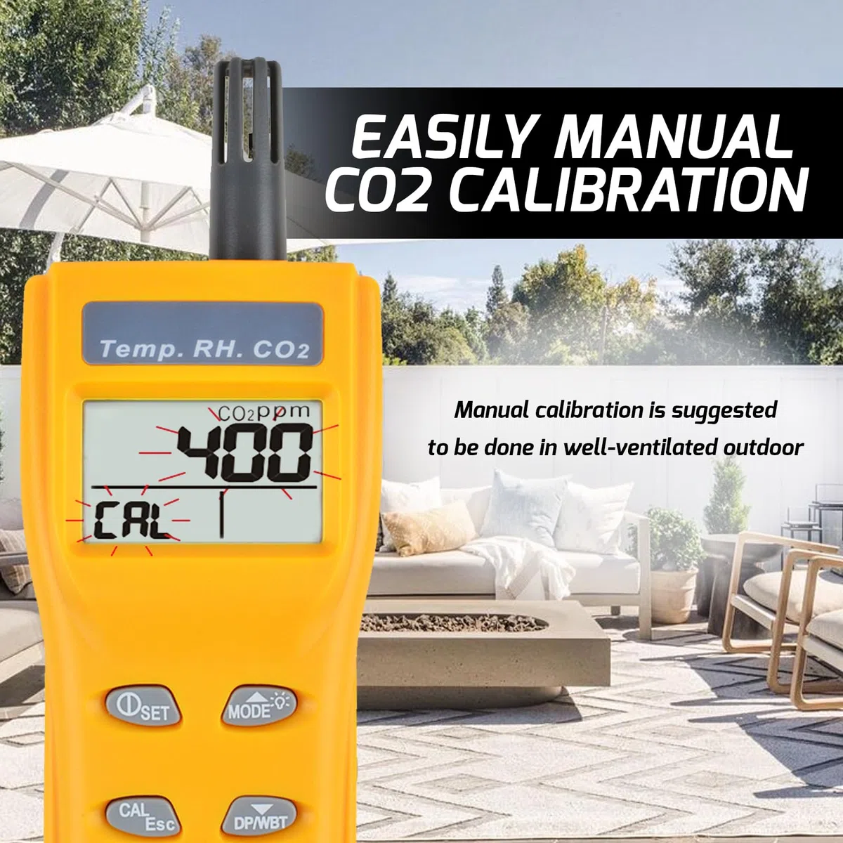 Probador De La Humedad DP Calidad del Aire Interior 9999 Ppm De Dióxido De Carbono Digital De La Temperatura del Sensor NDIR De CO2 IAQ Monitor BM