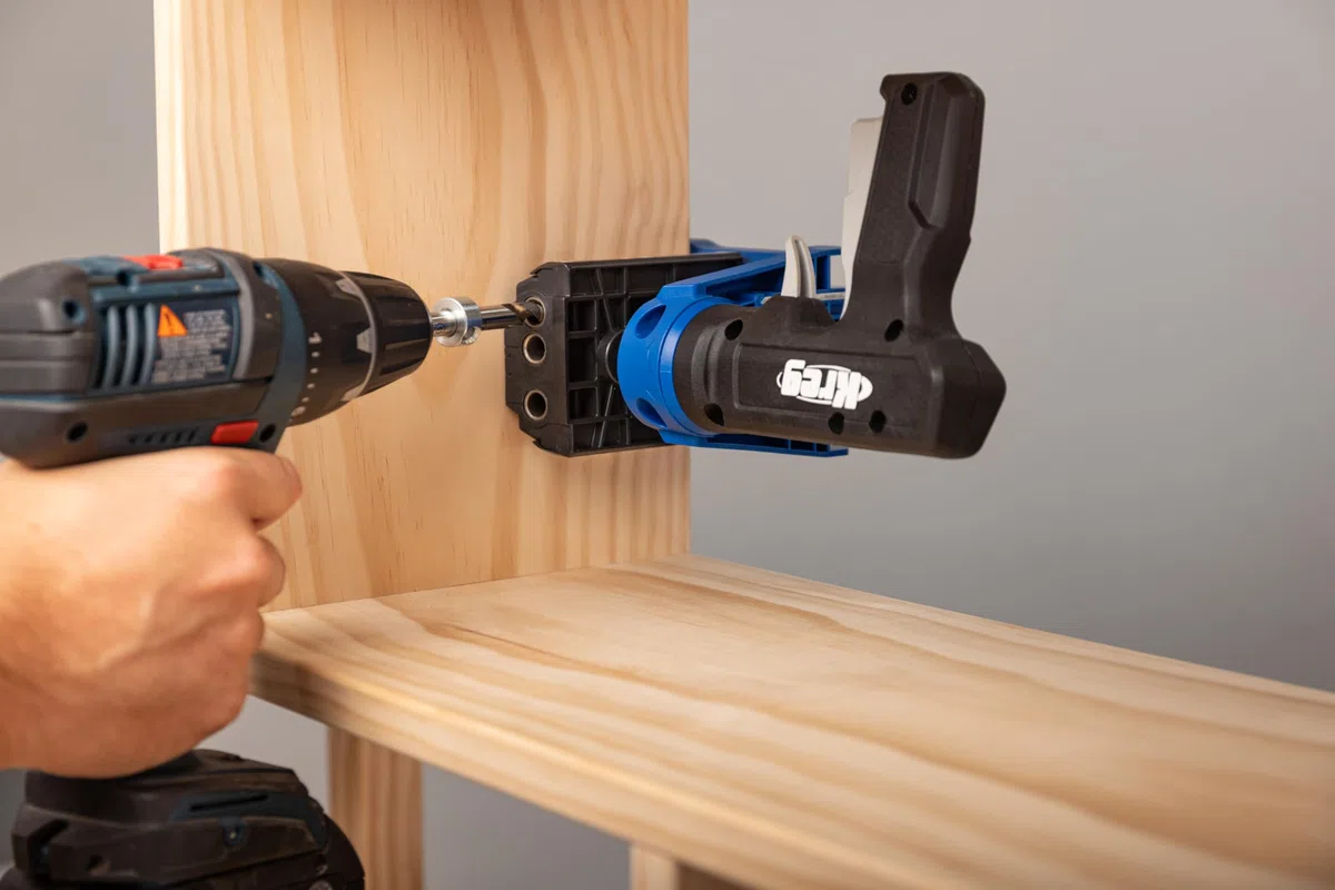 Kreg Pocket-Hole Jig 520PRO2 - Plantilla de perforación portátil y eficiente para uniones de bolsillo - Unión de madera rápida y estable - Para espesores de material de 12 mm - 38 mm - Incluye