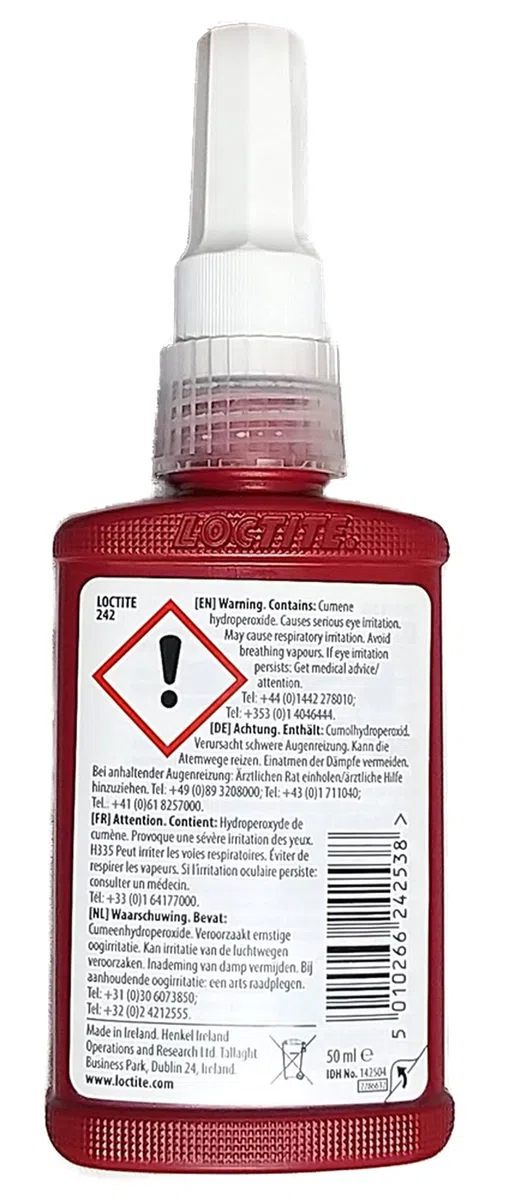 Format 5010266242538 - Loctite 242 50ml fl schraubensich, El embalaje puede variar