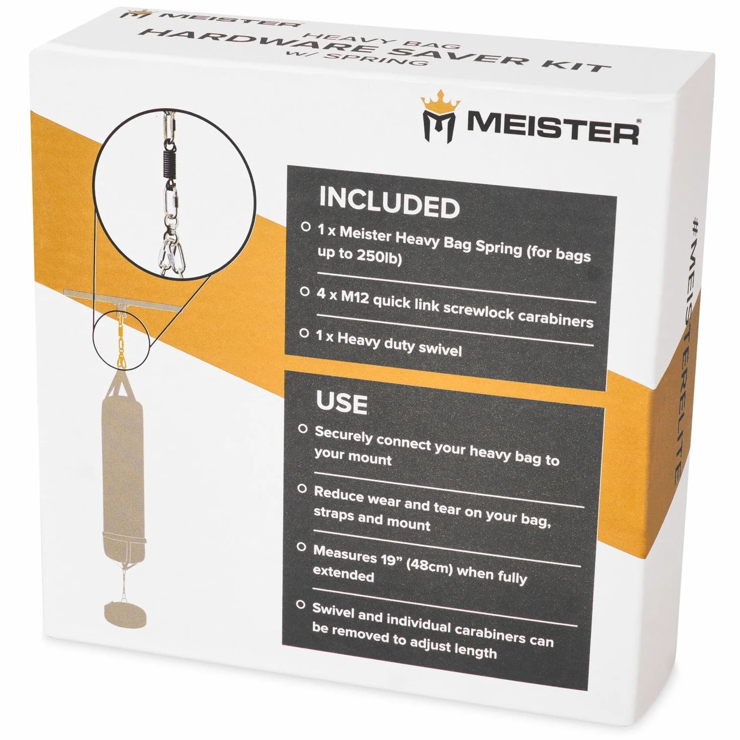 Meister Kit de Ahorro de Herramientas para Bolsa Pesada con Resorte, Giratorio y mosquetones