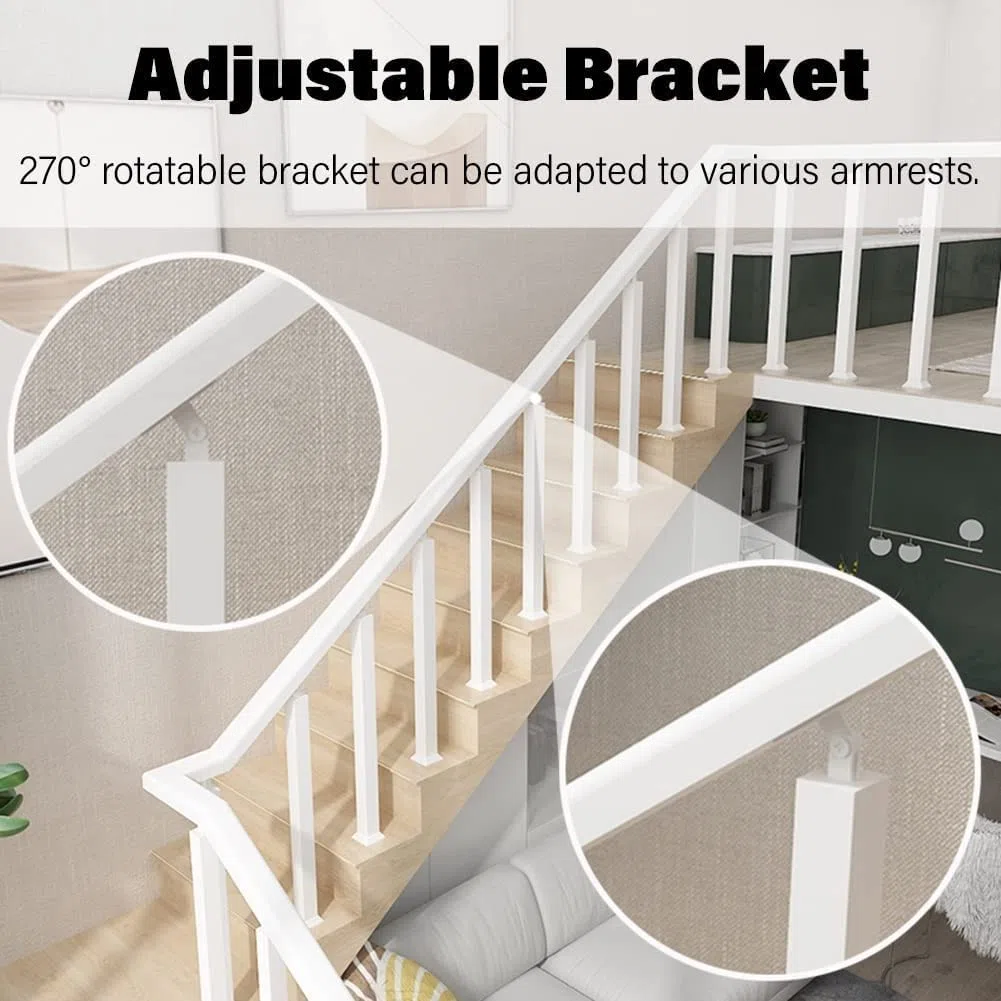 YUYI Balaustradas Balaustre Barandilla Blanca Barandilla metálica Cuadrada para Cubiertas/escalones/Jardines/Exteriores, Conector Ajustable para pasamanos cuadradas Adecuado para Interiores y exterio