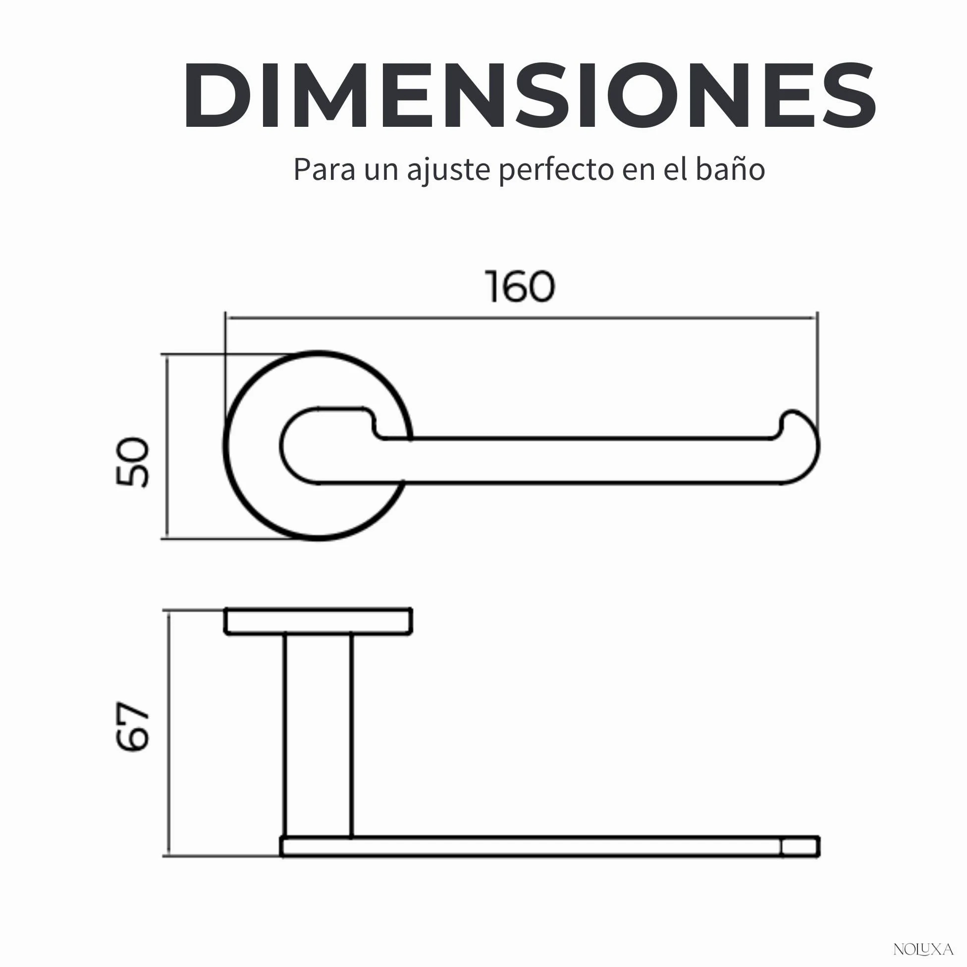 IMEX - Portarrollos Adhesivo Papel Higienico Negro | Portarrollos Baño sin Taladro en Acero Inoxidable S.304 | Resistente a la Humedad y Corrosión | Doble Sistema de Fijación (Atornillado o Pegado)