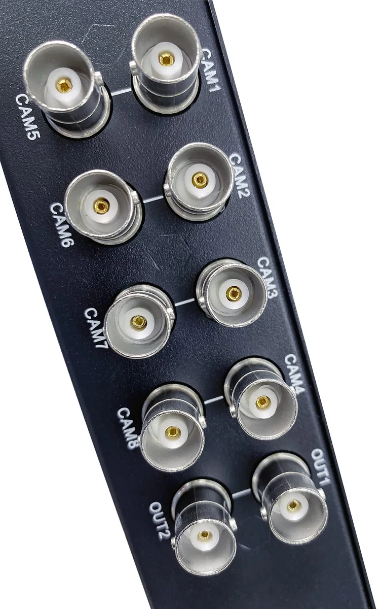 UHPPOTE 8CH Color Quad System Video Splitter CCTV Procesador de cámara CCTV con control remoto 10 adaptador BNC