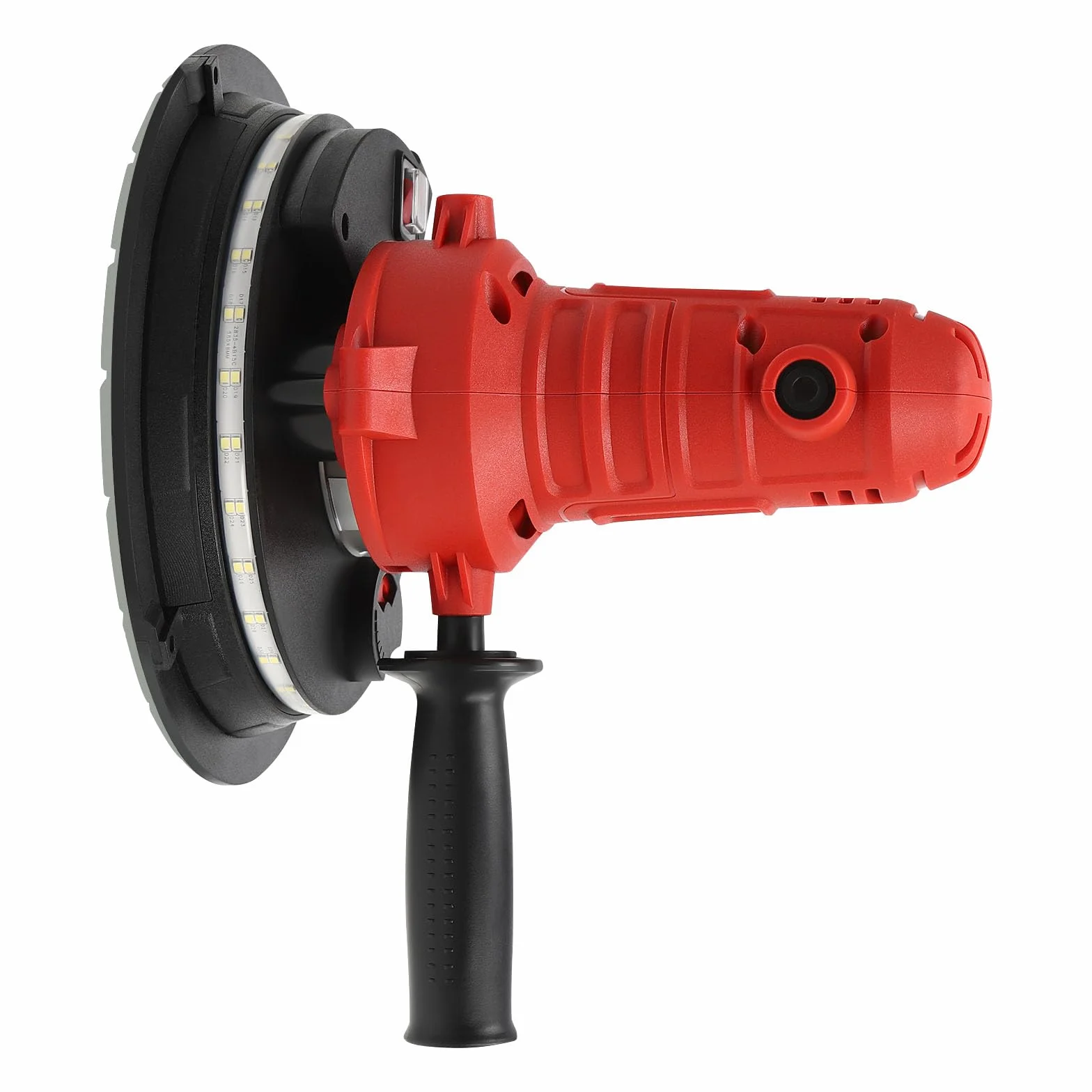 Lijadora de pared profesional de 1200 W con aspiración de polvo integrada de 180 mm, lijadora de techo ajustable con LED para paredes interiores y exteriores