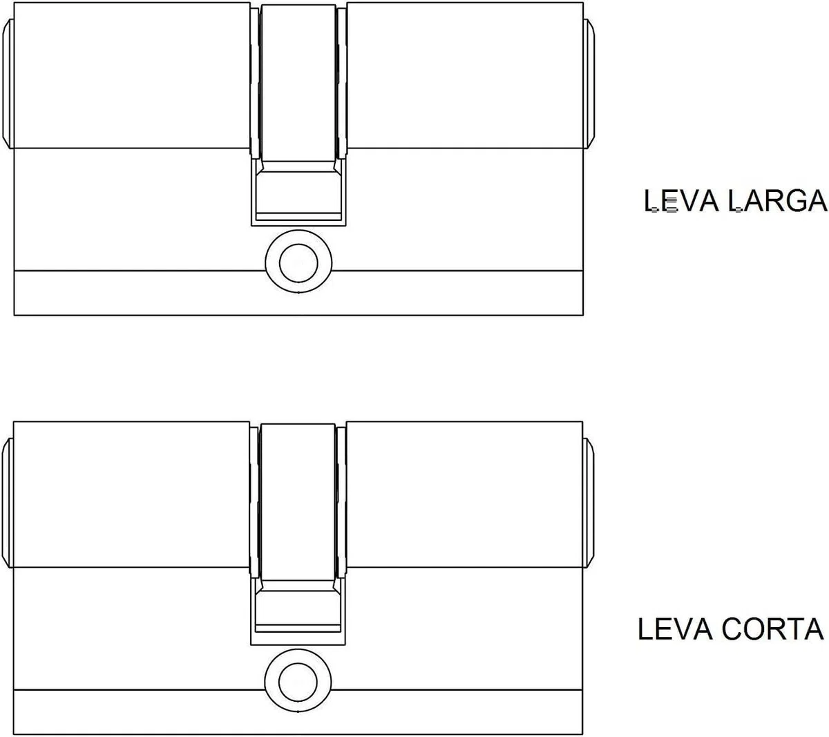 Tesa Assa Abloy, TK153030N, Cilindro de Alta Seguridad, TK100, Doble Embrague, Leva Larga, Niquelado, 30 x 30 mm