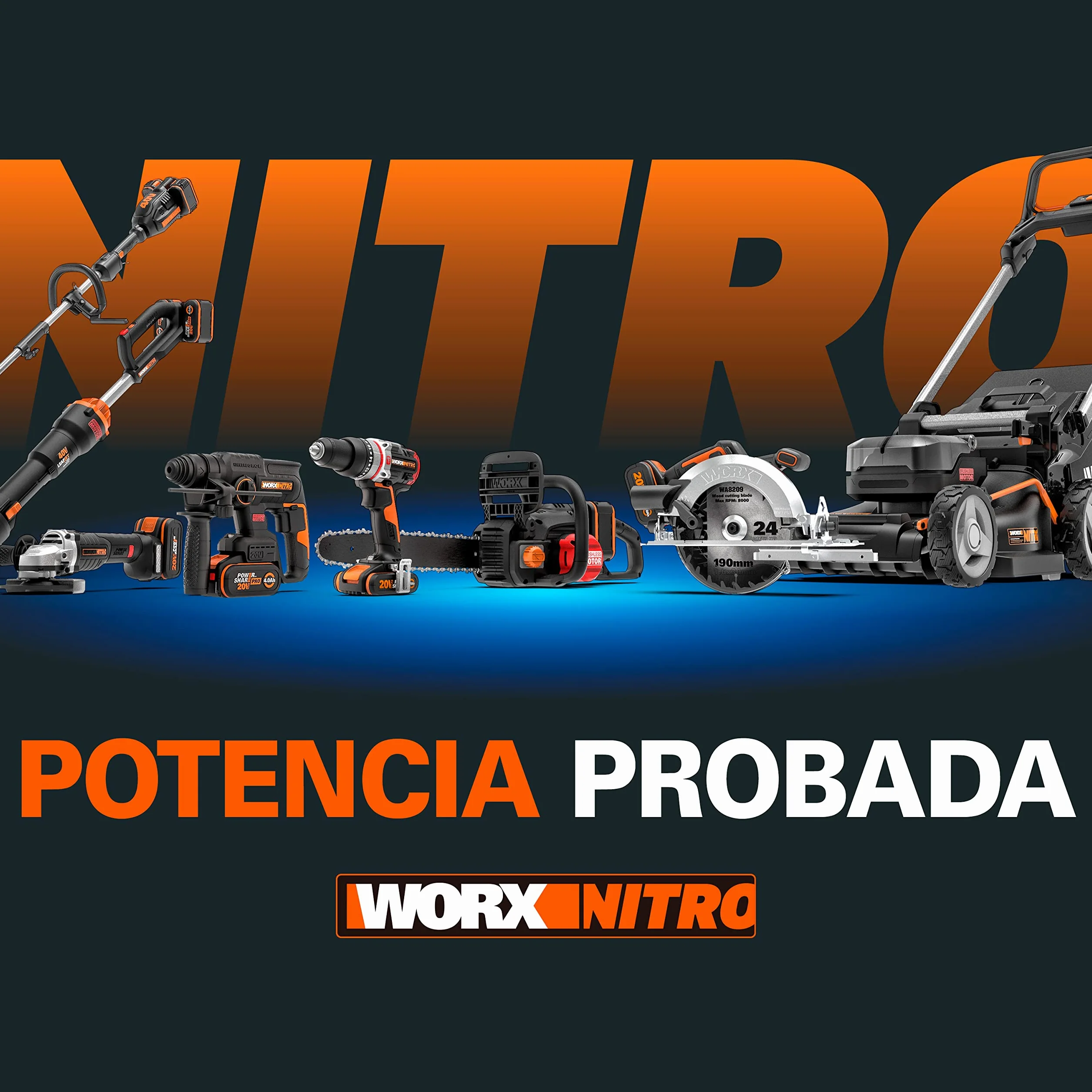 WORX WX272.9 Atornillador de Impacto Brushless 20V Sin Batería, 3 Velocidades Variables, Más Potencia que Modelos Convencionales, LED y Microtextura