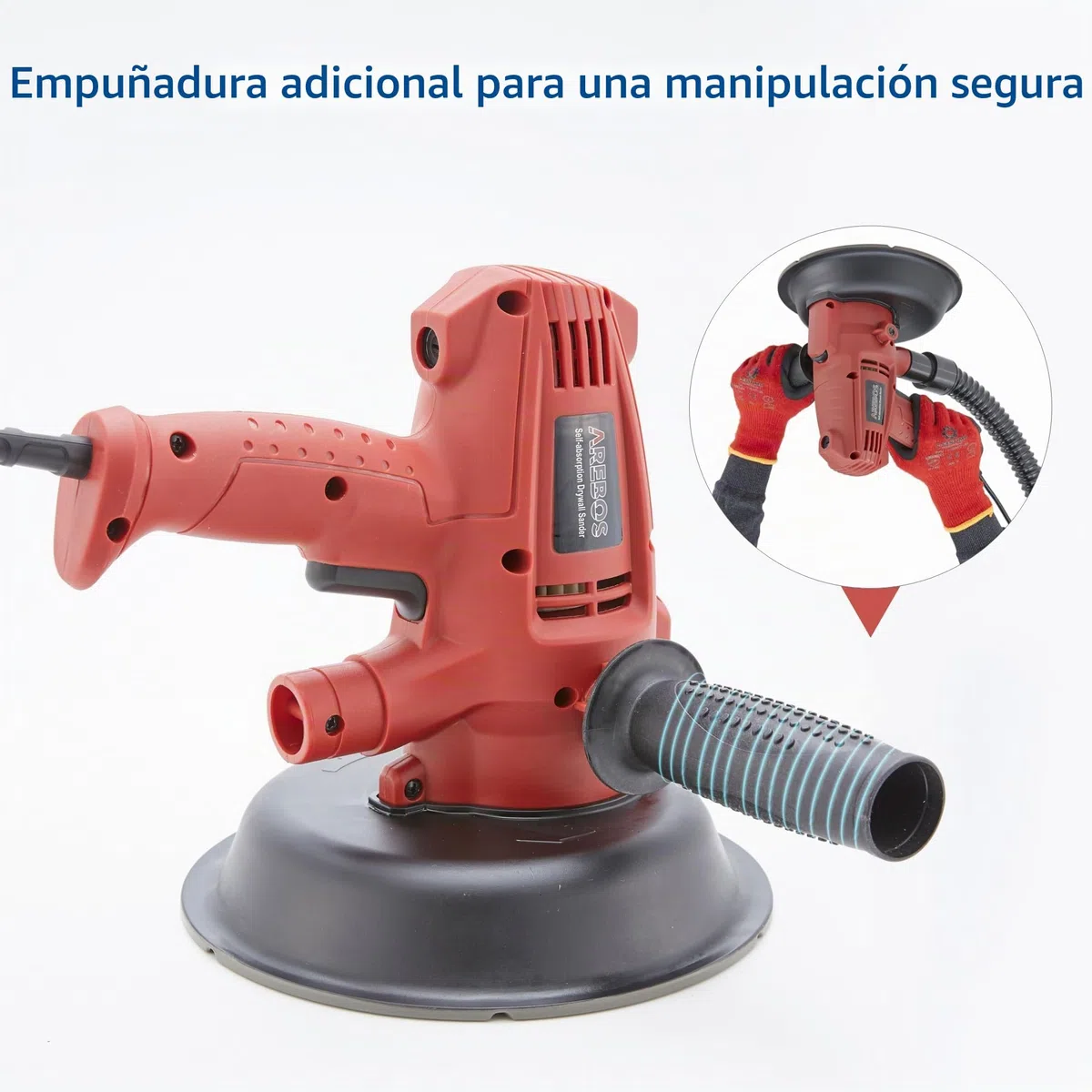 Arebos Lijadora Orbital | lijadora para techos y paredes | Lijadora Eléctrica | incluyendo 18 papel de lija | 710 W