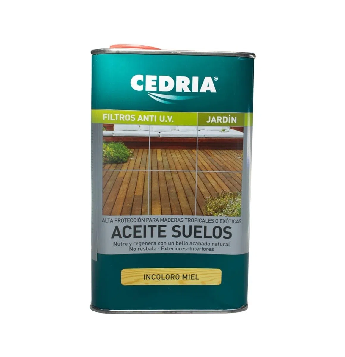 Aceite Suelos de Madera Cedria Incoloro Miel 4 litros