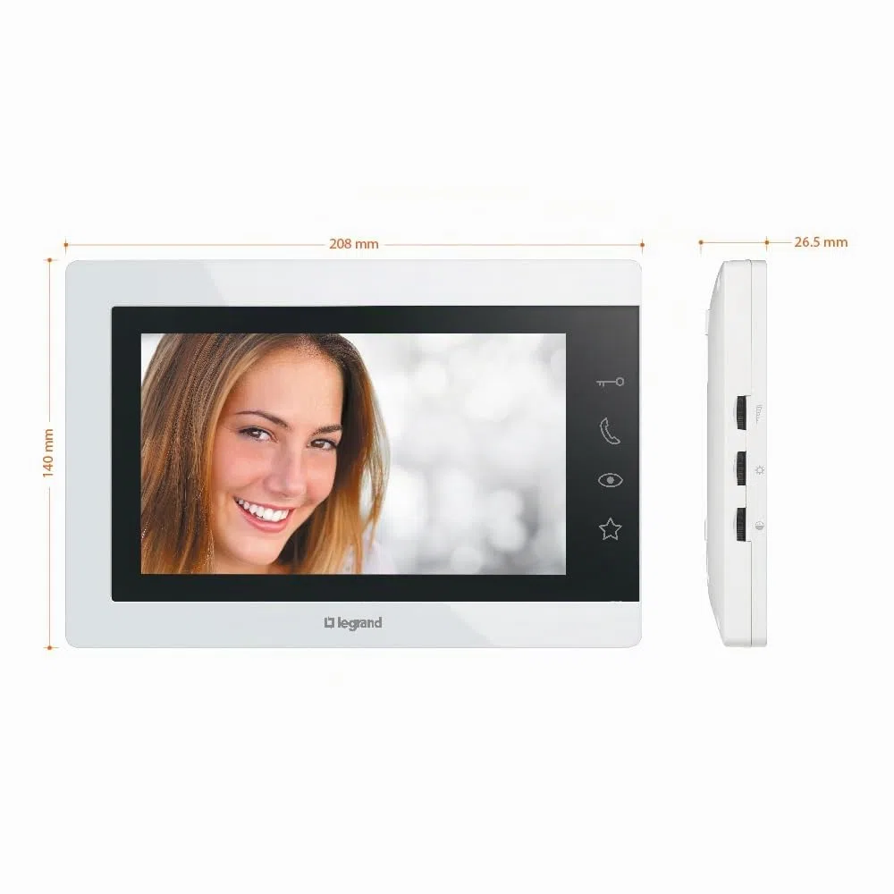 LEGRAND Easykit 367915 Kit de videoportero monitor color 7 pulgadas cámara gran angular IP54 IK07 blanco