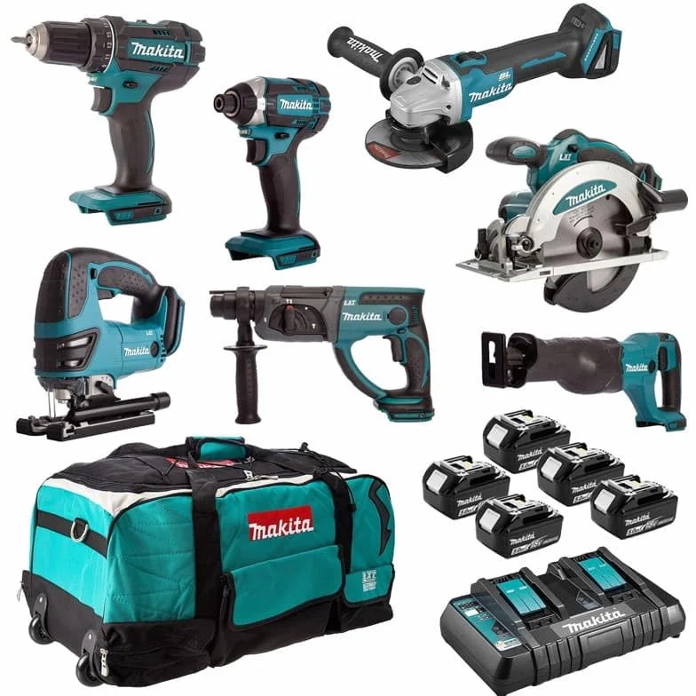 Conjunto de 7 máquinas MaKITA (DDF482 + DTD152 + DGA504 + DSS610 + DHR202 + DJR186 + DJV180) - DLX7013PT1