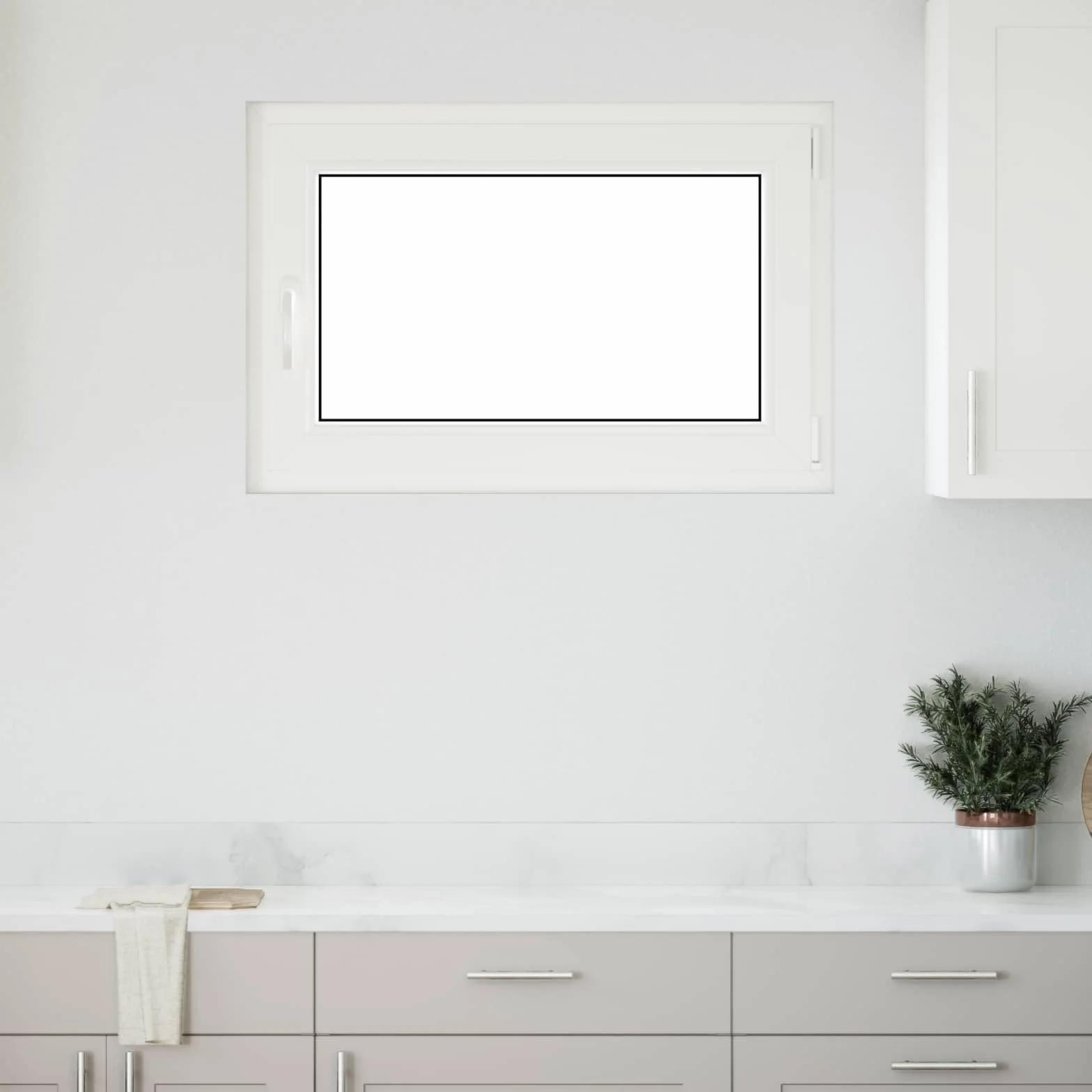 vidaXL Ventana de sótano RISOR 90 x 50 cm PVC y Vidrio Blanco, Sótano, Aislante Térmico Moderno y Duradero para Ventanas Eficientes, Accesorios de Vidrio PVC Aislantes